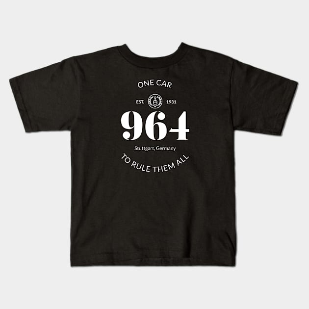 964 - One Car To Rule Them All - Black Kids T-Shirt by v55555